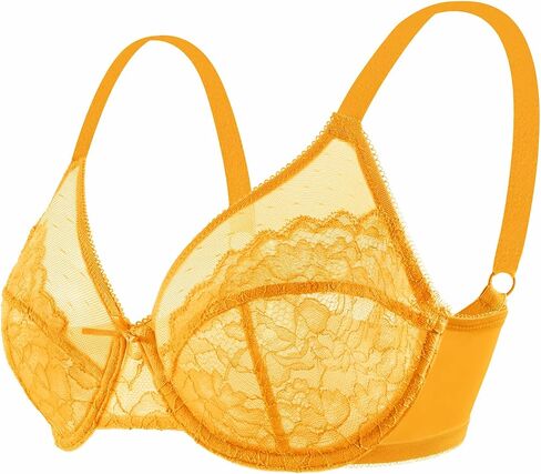 HSIA Women's Underwire Bra Minimizer Lace Floral Bra Unlined Unpadded Plus Size Full Coverage Bra in Saudi Arabia