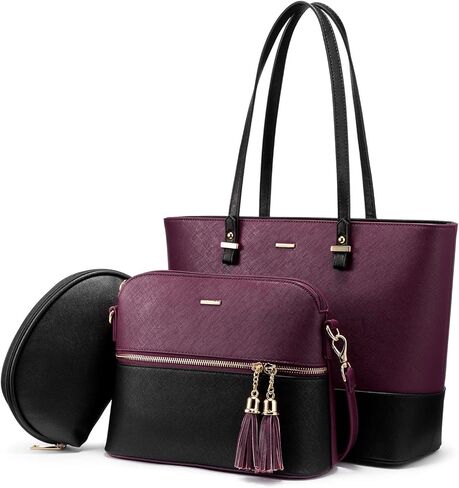 LOVEVOOK Purses for Women Shoulder Bags Tote Satchel Hobo Bag 3pcs Handbag Set in Saudi Arabia