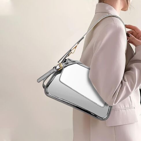Evening Bag for Women, Hobo Bag Clutch Y2K Shinny Purse Tote Handbag Shoulder Metallic Purse Crossbody in Saudi Arabia