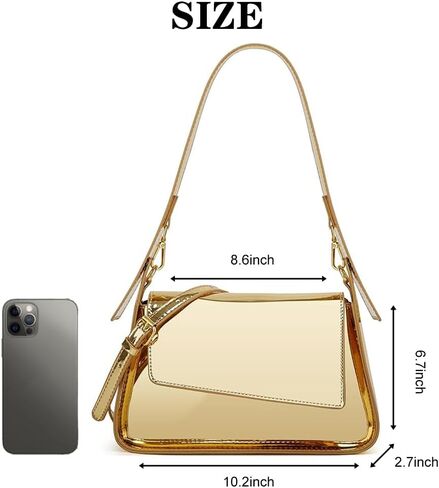 Evening Bag for Women, Hobo Bag Clutch Y2K Shinny Purse Tote Handbag Shoulder Metallic Purse Crossbody in Saudi Arabia