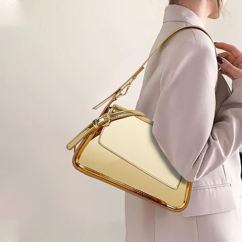 Evening Bag for Women, Hobo Bag Clutch Y2K Shinny Purse Tote Handbag Shoulder Metallic Purse Crossbody in Saudi Arabia