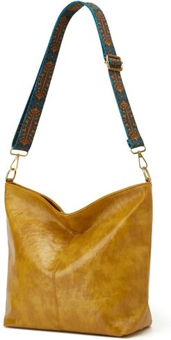 Hobo Bag for Women Crossbody Handbags Large Designer Ladies Bucket Purse PU Leather Shoulder Bags with Wide Shoulder Strap in Saudi Arabia