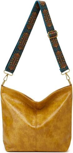 Hobo Bag for Women Crossbody Handbags Large Designer Ladies Bucket Purse PU Leather Shoulder Bags with Wide Shoulder Strap in Saudi Arabia