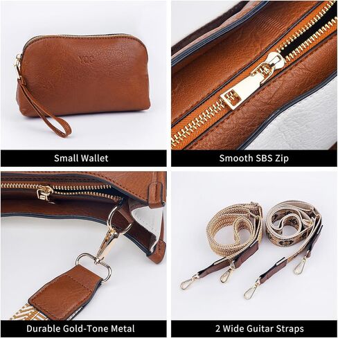 Crossbody Bags for Women Trendy Vegan Leather Hobo Handbag Cross Body Purse with Small Makeup Bag & 2 Adjustable Strap in Saudi Arabia