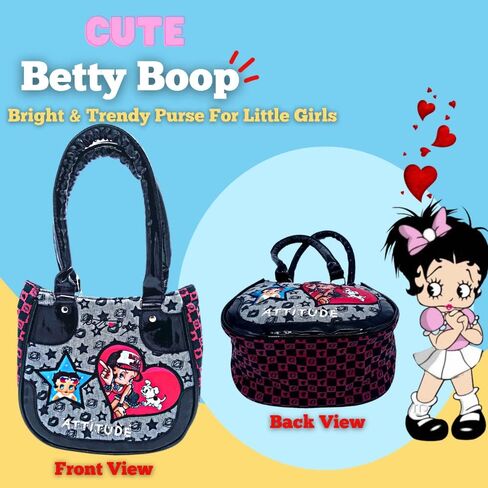 Betty Boop HandBag | Shiny and Colorful | Printed Classic Spacious Purse Bag in Saudi Arabia