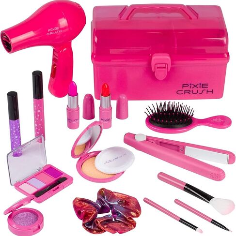 PixieCrush Kitchen Toy Set for Toddlers - Pretend Play Kitchen Accessories for Kids - Realistic Cooking Playset - Kitchen Toys - Pink Pots and Pans for Girls - Kid Appliances - 4.2x4.3 inches in Saudi Arabia