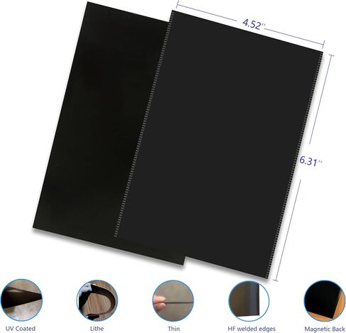 10 Pack 4"x6" Premium Super Slim Magnetic Picture Pockets Frames with Black Holds 4 x 6 inches Photo for Refrigerator | NEW VERSION | EASE of INSERTING in Kuwait
