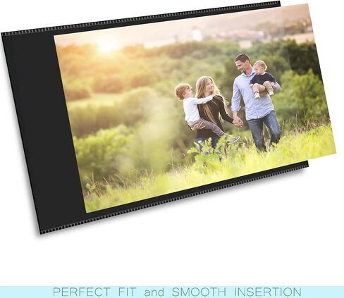 10 Pack 4"x6" Premium Super Slim Magnetic Picture Pockets Frames with Black Holds 4 x 6 inches Photo for Refrigerator | NEW VERSION | EASE of INSERTING in Kuwait