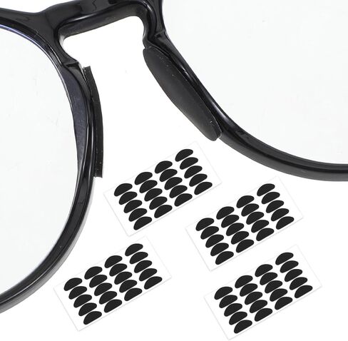 20 زوجًا من وسادات أنف النظارات، وسادة أنف من السيليكون الناعم، وسادة أنف مضادة للانزلاق مقاس 1.3 مم لإطارات النظارات الشمسية البلاستيكية الكاملة (أسود) in Kuwait