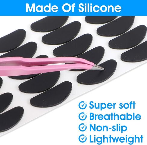 20 زوجًا من وسادات أنف النظارات، وسادة أنف من السيليكون الناعم، وسادة أنف مضادة للانزلاق مقاس 1.3 مم لإطارات النظارات الشمسية البلاستيكية الكاملة (أسود) in Kuwait