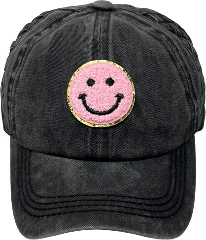 Funky Junque Girl's Criss Cross Hat Messy Bun High Ponytail Kids Baseball Cap in Saudi Arabia