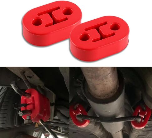 Car Exhaust Hanger, Rubber Insulator Bushing Mount, 2 Holes 0.47 Inch (12mm), Auto Muffler Shock Absorbent Bracket Mount, High-Density Tailpipe Damping Hanger, Universal Fit (4PCS-Black) in Kuwait