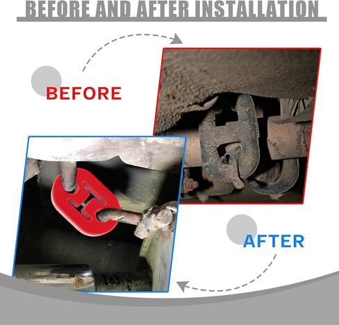 Car Exhaust Hanger, Rubber Insulator Bushing Mount, 2 Holes 0.47 Inch (12mm), Auto Muffler Shock Absorbent Bracket Mount, High-Density Tailpipe Damping Hanger, Universal Fit (4PCS-Black) in Kuwait