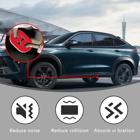 Car Exhaust Hanger, Rubber Insulator Bushing Mount, 2 Holes 0.47 Inch (12mm), Auto Muffler Shock Absorbent Bracket Mount, High-Density Tailpipe Damping Hanger, Universal Fit (4PCS-Black) in Kuwait