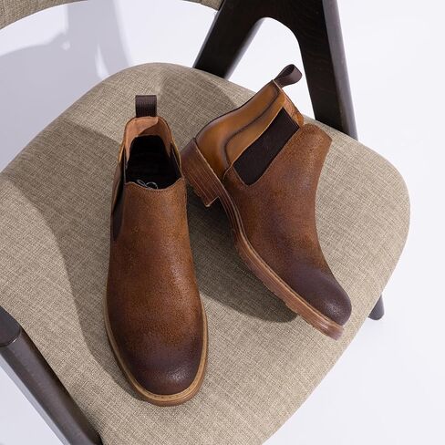 أحذية تشيلسي للرجال من Jousen، أحذية جلدية متعثرة للرجال in Kuwait