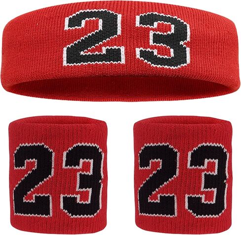Sports Sweatbands for Men Women, Moisture Wicking Headband Wristband, Soft Elastic Athletic Towel Sweat Bands for Basketball, Tennis, Working Out in Saudi Arabia