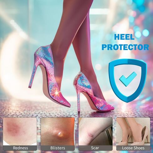 6 Pairs Heel Cushion Pads for Shoes Too Big, Shoe Grips Liners Heel Protectors for Loose Shoes, Heel Pain, Blisters and Rubbing, Anti Slip Shoe Filler Make Shoes Fit Tighter in Kuwait