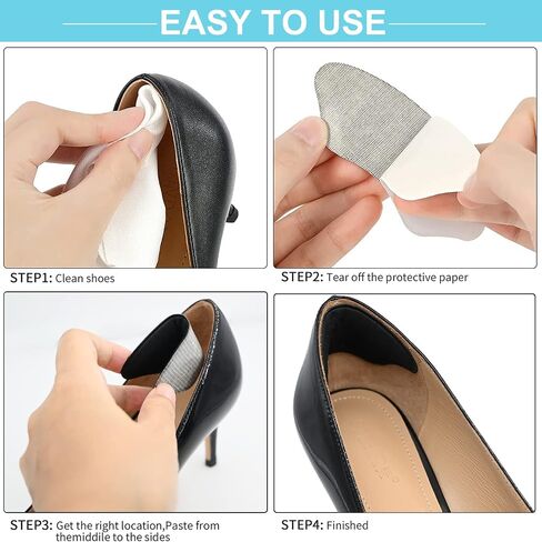6 Pairs Heel Cushion Pads for Shoes Too Big, Shoe Grips Liners Heel Protectors for Loose Shoes, Heel Pain, Blisters and Rubbing, Anti Slip Shoe Filler Make Shoes Fit Tighter in Kuwait