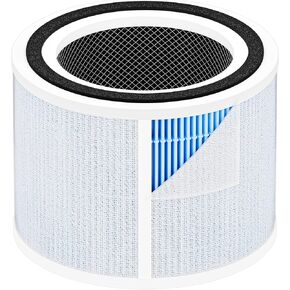 Core 300 Replacement Filter for LEVOIT Core 300 and Core 300S Air Purifier, 2 Pack 3-in-1 H13 True HEPA Replacement Filter, Compared to Part # Core 300-RF (White)
