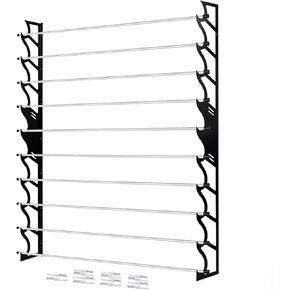 FOSHIO Vinyl Roll Holder for Pulling 10 Rollers of Vinyl, Metal Vinyl Rack with Mounting Hardware Wall Mounted for Vinyl, Transfer Paper Tape, Wallpaper, Window Film, Wallpapper, Rollers Not Included