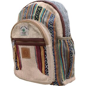 Natural Handmade Large Multi Pocket Hemp Nepal Backpack