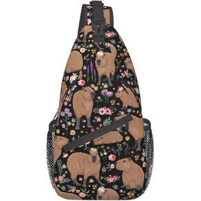 Capybara Crossbody Bags Gifts for Women Sling Bag Backpack Travel Chest Bag Purse Hiking Shoulder Bag For Men Gym Climbing Cycling