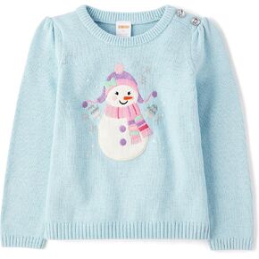 Gymboree,and Toddler Long Sleeve Sweaters,Lightblue Snowman,6