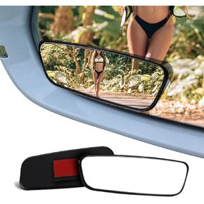 قطعتان من مرآة النقطة العمياء للسيارة - طقم مرايا جانبية محدبة للرؤية الخلفية، زجاج عالي الدقة مستطيل الشكل بزاوية واسعة للرؤية الخلفية مع ملحقات غطاء النقطة العمياء مع أجزاء المطر in Kuwait