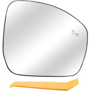 Right Passenger Side Heated Mirror Glass Fit for Land Rover Discovery 2017-2022 Range Rover 2013-2022 Range Rover Sport 2014-2022, RH Rear View Mirror Glass Lens with Blind Spot Detection