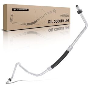 A-Premium Automatic Transmission Oil Cooler Line Hose Assembly Compatible with Chevrolet Silverado 2500 HD/Silverado 3500 2003-2005 & GMC Sierra 2500 HD/Sierra 3500 2003-2005, 6.6L