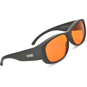 Fit Over 99.9% Blue Light Blocking Glasses for Sleep - Amber Nighttime Eyewear - Turn your Prescription & Reading Glasses Into World-Class Blue Blockers