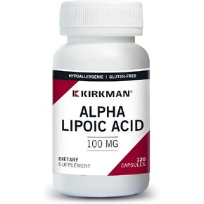 Kirkman Alpha Lipoic Acid 100 mg - Hypoallergenic | 120 Vegetarian Capsules