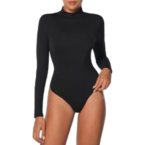 Sunzel Turtleneck Bodysuits for Women Long Sleeve Going Out Tops Sexy One Piece Shirt Tees Tights Casual Outfits Leotards