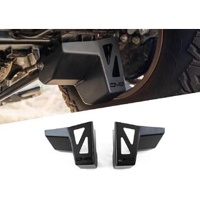 DV8 Rear Shock & Link Skid Plates for 2024 Toyota Tacoma | Protects Lower Shock Mount & Link | Built-in Drain Holes | Single Piece Design | Fully Bolt-On Installation | Black Powder Coat | 4mm Steel