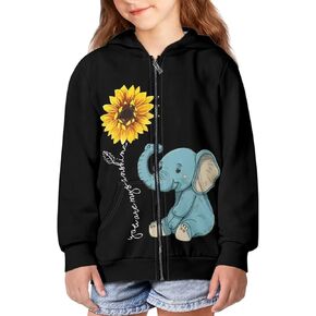 Upetstory Girls Boys Fashion Hoodies Sweatshirts Full Zip Up for Kids Clothing