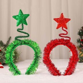 Sixexey Christmas Headband Star Hair Band Xmas Holiday Party Hair Accessories for Women