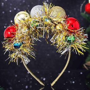 Acenail Christmas Headbands Green Xmas Hair Hoop Disco Ball Headpiece Mirror Ball Festival Party Hairbands New Year Holiday Costume Headdress Christmas Hair Accessories for Women Girls (Green)