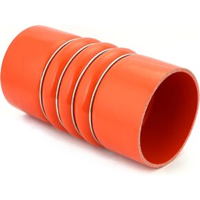 Endure 3.5"(89mm) Silicone Charge Air Cooler Hose, 4-Ply Reinforced Heavy Duty Intercooler CAC Hose, Length 6.3"(160mm), Thickness 0.2"(5mm) - Red
