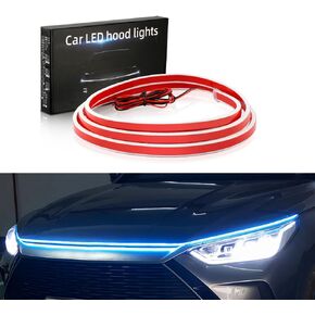 1797 LED Hood Light Strip RGB Dynamic Scan Start Up Car Exterior DRL Turn Signal Hoodbeam Kit Waterproof 71 Inches 12V
