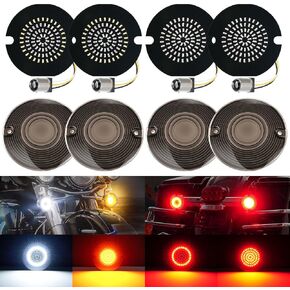 2024 Brightness 3 1/4" LED Turn Signals 1157 Led Lights Compatible for Harley Davidson Road King Electra Glide Ultra Classic Custom Dynamic Road Glide