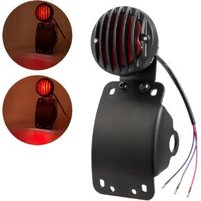 Amazicha 1" Motorcycle LED Tail Brake Light with Bracket, IP67 Waterproof Motorcycle Side Mount License Plate Rear Light Compatible for Harley Sporster Bobber Chopper Yamaha Suzuki Honda Kawasaki