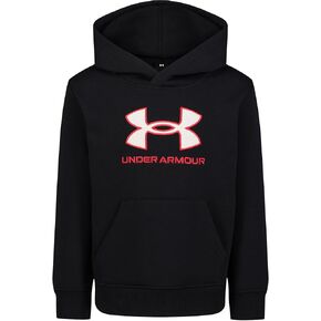 سترة بغطاء للرأس بشعار Under Armour UA RIVAL، شعار أسود/لحاف، 4