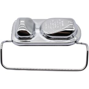 1 Set SHLPDFM Chrome Steel Master Cylinder Cover Single Bail Cap 2-3/4"X5-3/4 Compatible with Ford 1973-1983
