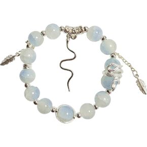 2025 New Year of Snake Beaded Strech Bracelet Adjustable Crystal Beads Chinese Zodiac Animal Snake Lucky Charm Bracelet New Year Jewelry Gifts for Women Men