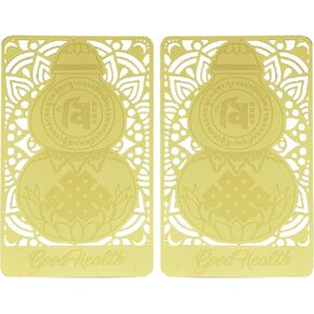 Fengshui Wu Lou Good Health Gold Card Gourd Shape Fortune Good Luck Success Wealth Harmony Gold Card W5543