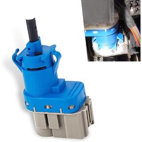 Pack-1 Car Brake Light Switch, 4.3" x 1.5" x 1.5" Standard SPEC Replacement 1S10920 7T4Z13480AA 8T4T96854M 8T4Z13480A, 4 Pin Brake Pedal Retrofit Switch, Compatible with Most Cars (Blue)