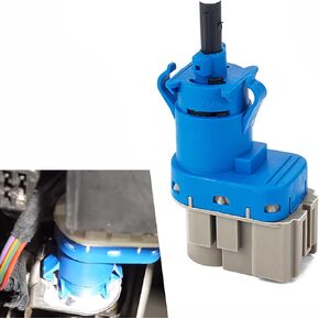 Pack-1 Automotive Brake Light Switch, 4.3" x 1.5" x 1.5" Original Standard Replacement 1S10920 7T4Z13480AA 8T4T96854M 8T4Z13480A, 4 Pin Brake Pedal Switch, Universal for Cars (Blue & Gray)