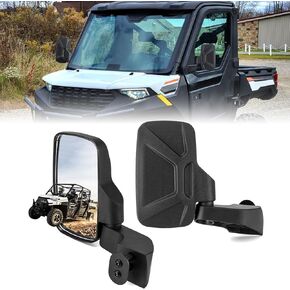 WeiSen Door Mounted Side View Mirrors, 360° Wide Angle Rear View Mirrors Compatible with Polaris Ranger CREW SP XP 570 1000 2018-2024, Fit Pro XD 2019-2024 Replace Number: 2889241