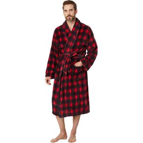 POLO RALPH LAUREN mens Microfiber Plush Long Sleeve Shawl Collar Robe