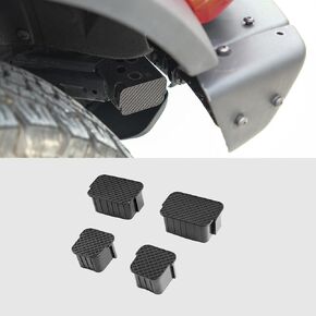 أغطية نهاية قضيب التصادم قابس المحور الأمامي لملحقات Ford Bronco 2021 2022 2023 2024 2/4 باب غطاء سدادة مطاطية سوداء للحماية 4 قطع (أ، طويل)